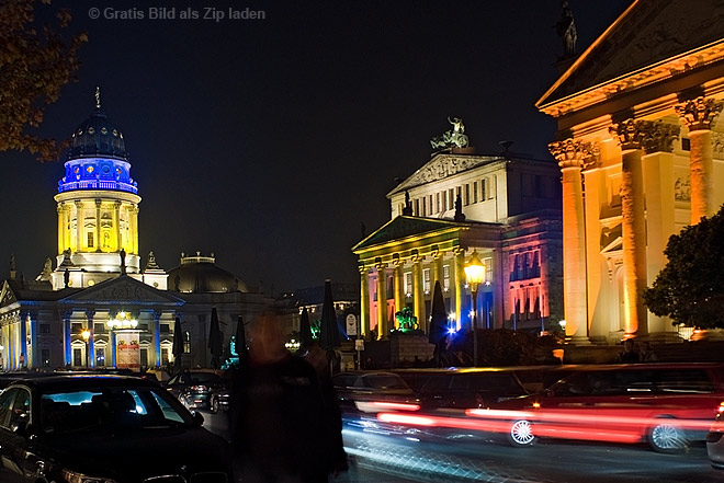 Berliner Gendarmenmarkt beim Festival of Light
