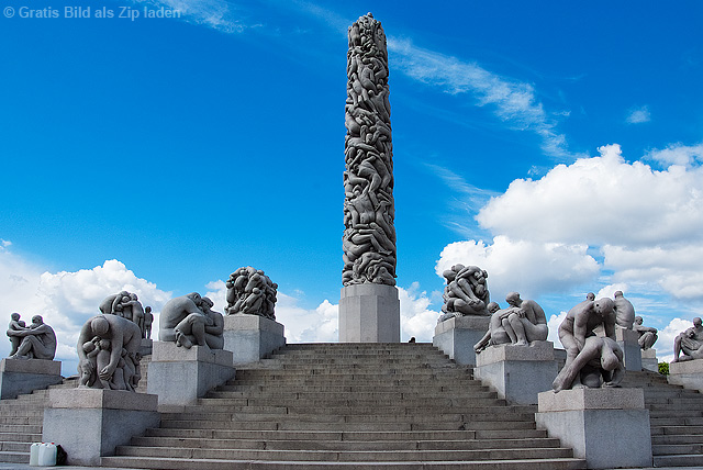 Menolith Menschensäule in Oslo