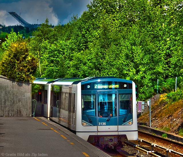 U-Bahn und Holmenkollen in Oslo