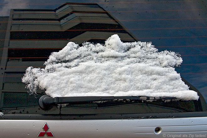Der letzte Schnee oder die verschneite Spiegelung