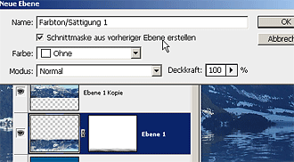 neue Einstellungsebene